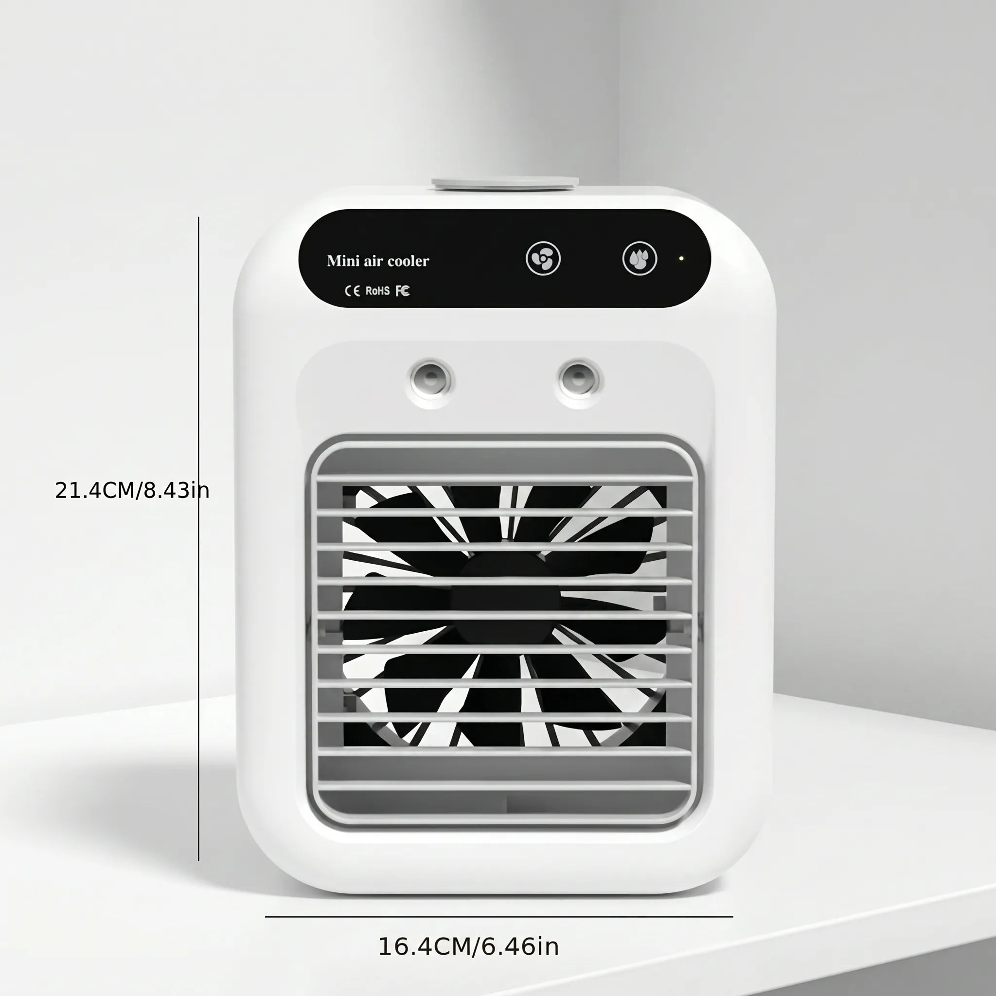Ultra-Quiet Portable Mini Air Cooler & Humidifier | 500ml USB Rechargeable Desk Fan