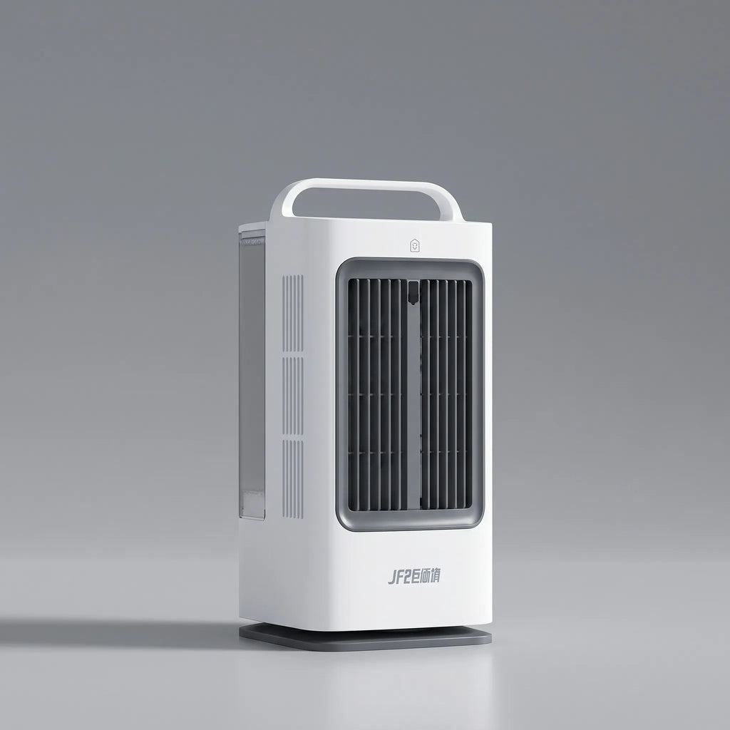 1700ml 3-in-1 Portable Mini Air Cooler & Humidifier | 120° Oscillating Bladeless Desk Fan with Smart Touch
