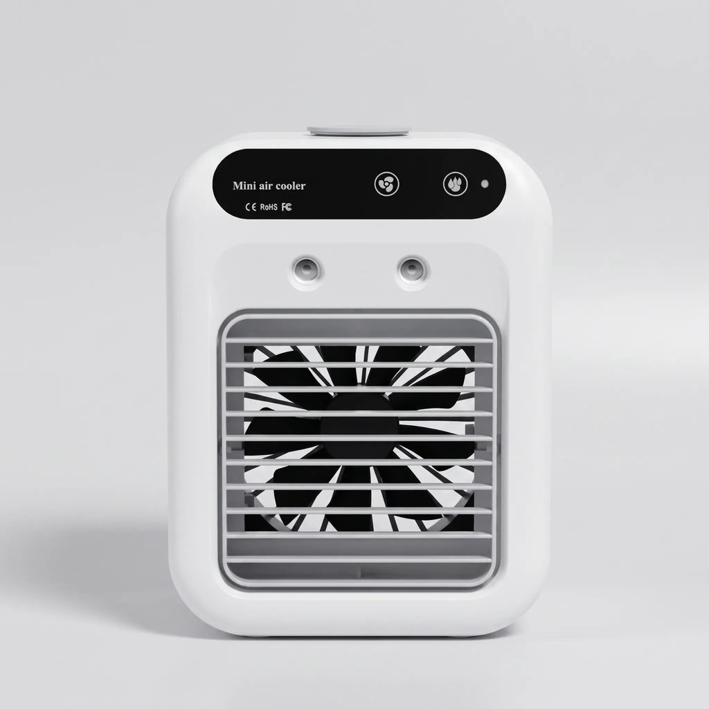 Ultra-Quiet Portable Mini Air Cooler & Humidifier | 500ml USB Rechargeable Desk Fan